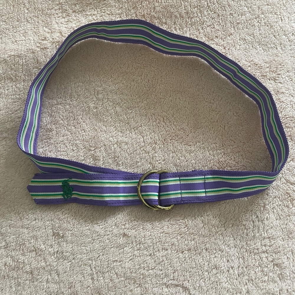 Vintage Ralph Lauren Grosgrain Ribbon D Ring Belt